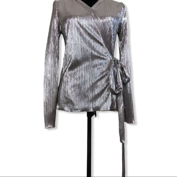 Do+Be Silver Ribbed Wrap Belted Cardigan Tie Top - Picture 6 of 13